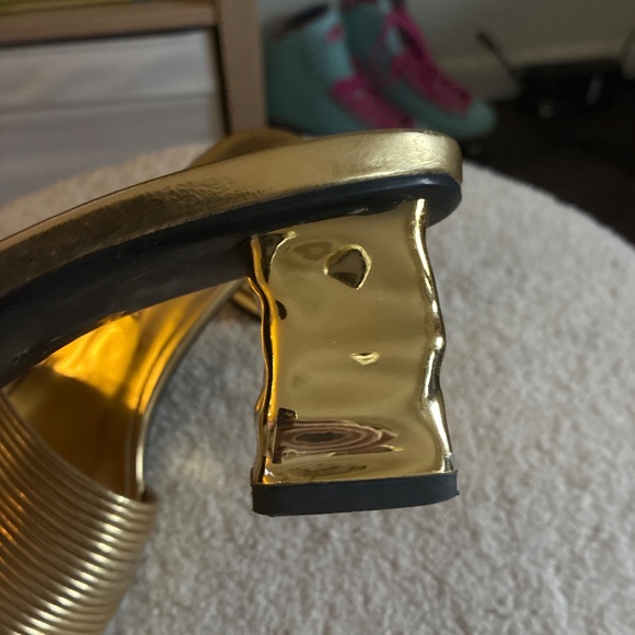 Zara Gold Sandals - Picture 4 of 5